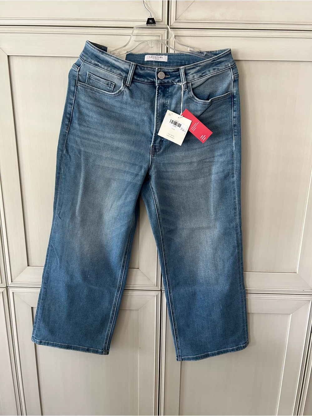 Lovervet Light Blue Tummy Control Cropped Jeans